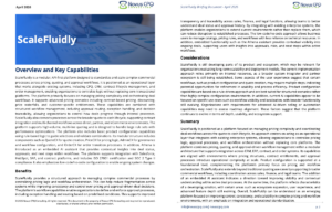 Sample page from the Novus CPQ ScaleFluidly briefing document, April 2026